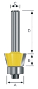 Immagine di Fresa per rifilare e smussare 14,5x9,5x8mm, 70°